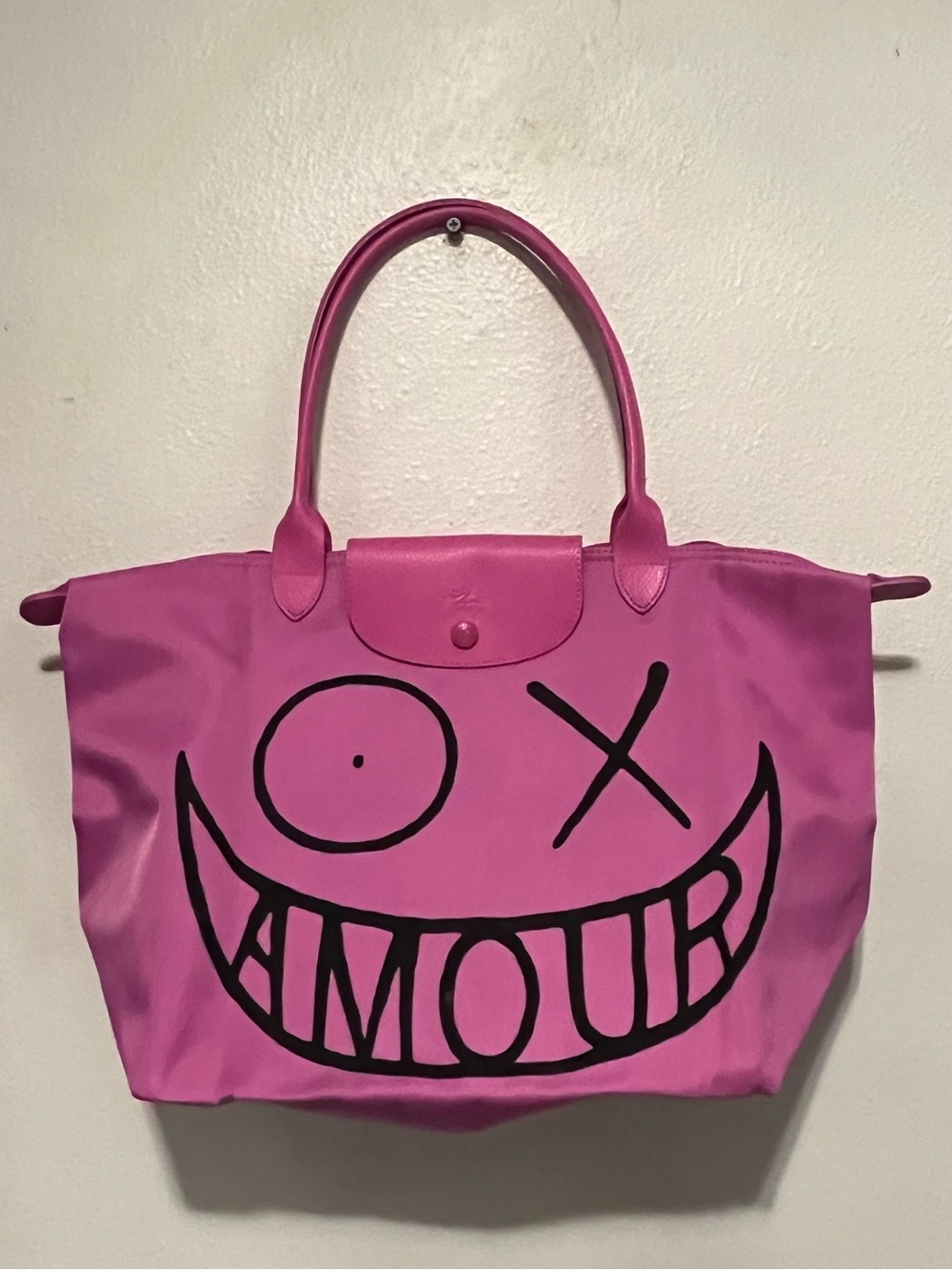 Longchamp Pink 'Amour' Printed Tote Bag - Picture 8 of 15